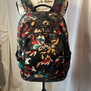 VERA BRADLEY Campus Laptop Backpack Large Multicolor Splash Floral Retired 18” H
